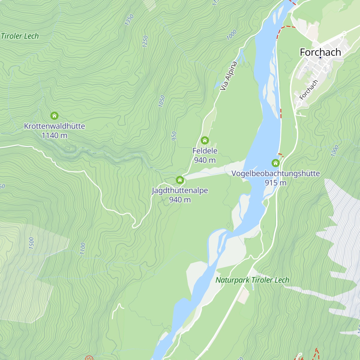 Jagdthüttenalpe map
