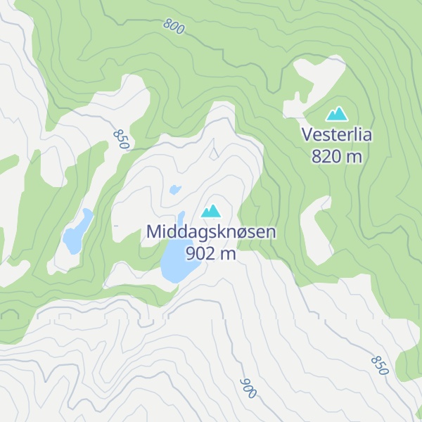 Map of Middagsknøsen