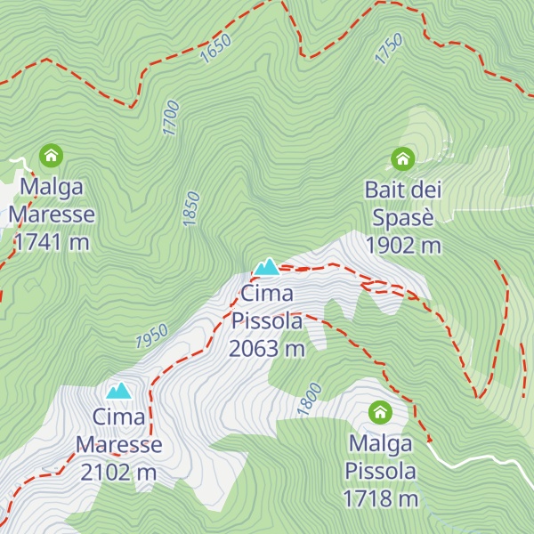Map of Cima Pissola