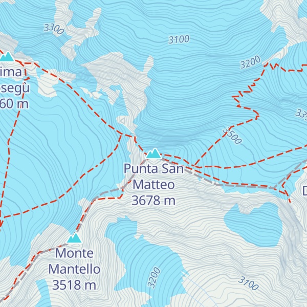 Map of Punta San Matteo