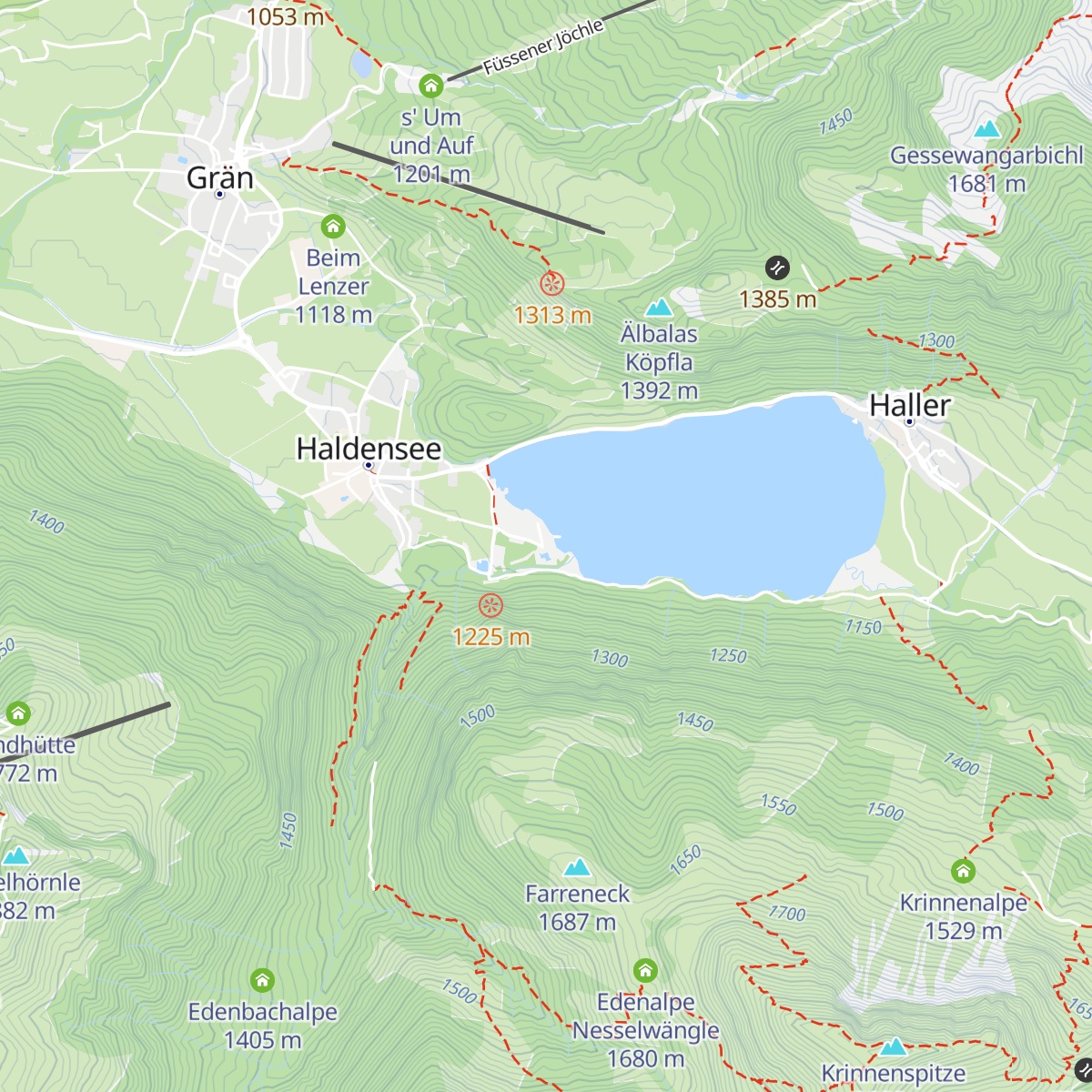Natur-Camping-Haldensee map