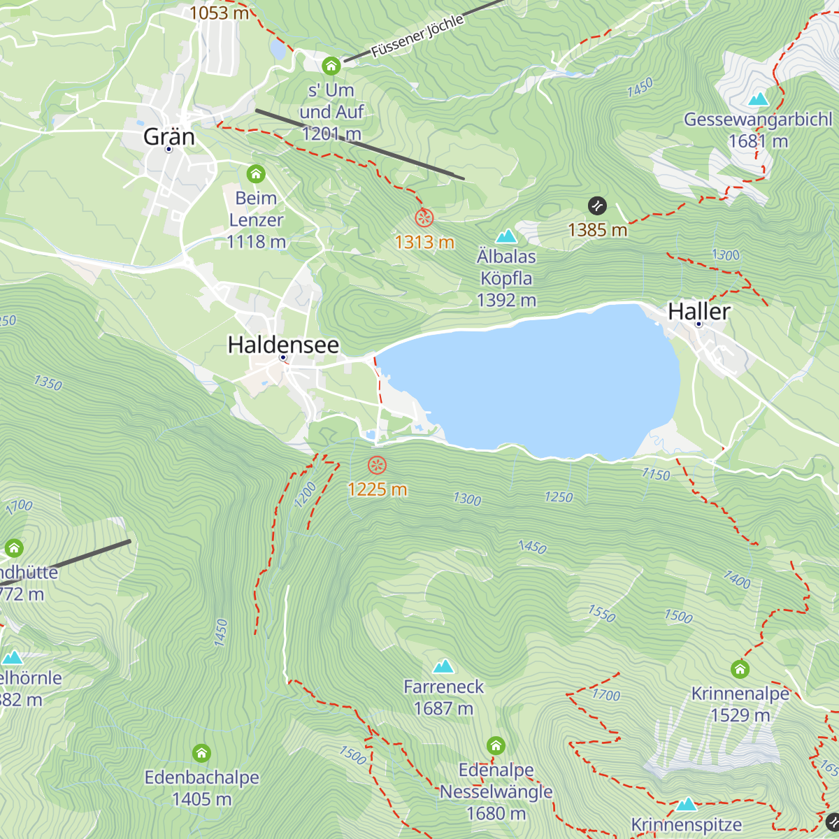 Natur-Camping-Haldensee map