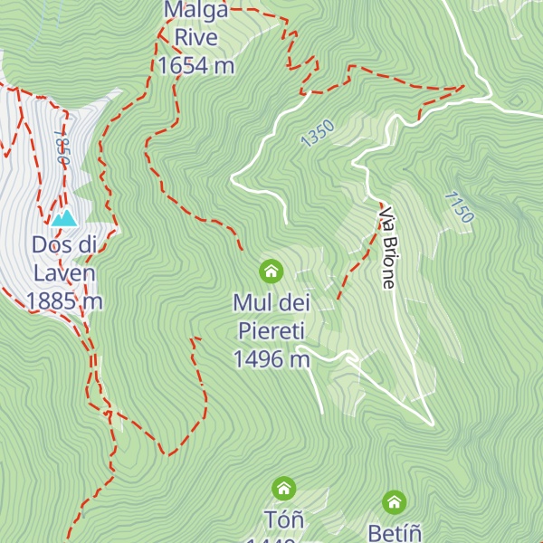 Map of Mul dei Piereti