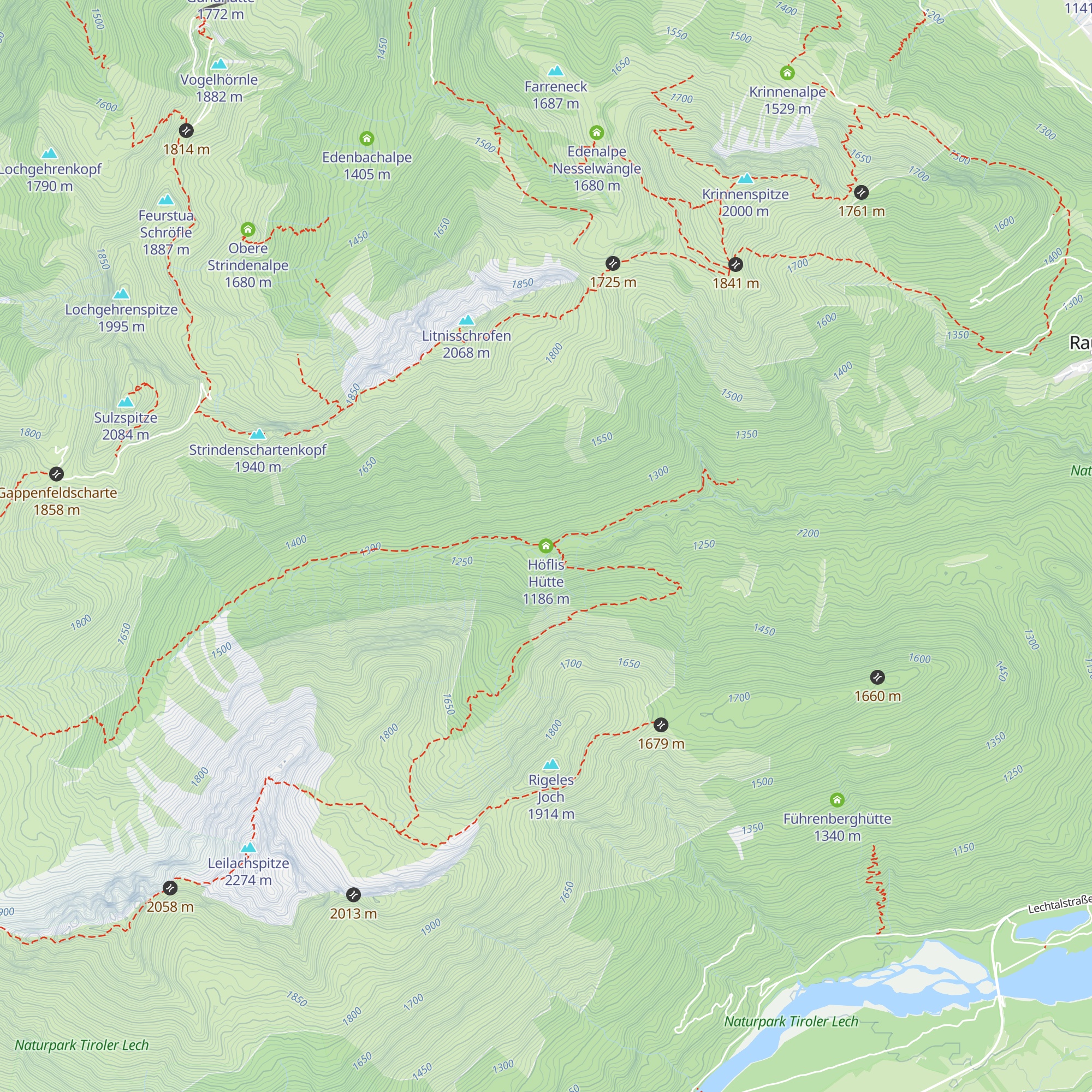 Höflis Hütte map