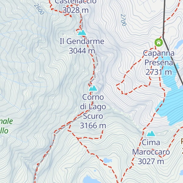 Map of Capanna Lagoscuro