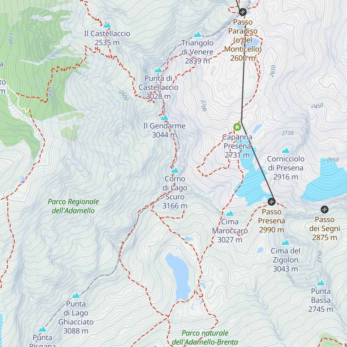Capanna Lagoscuro map