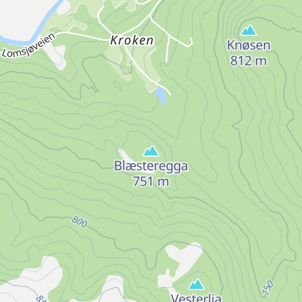 Map of Blæsteregga
