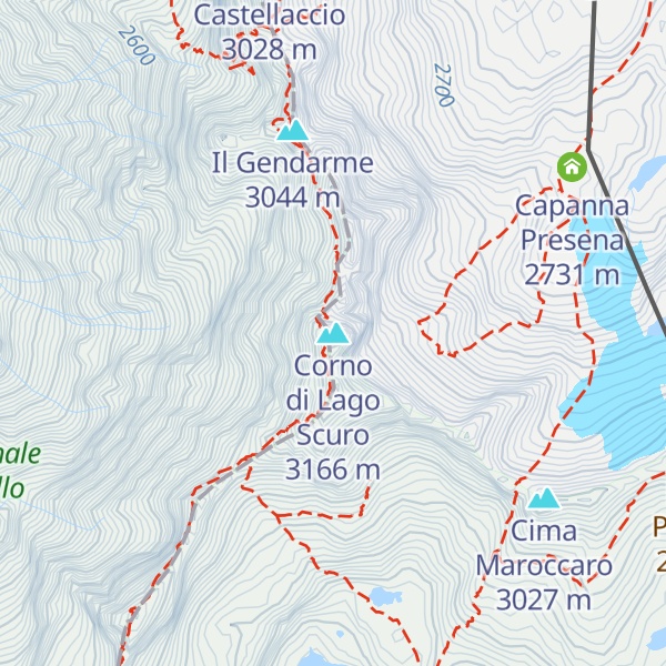 Map of Corno di Lago Scuro