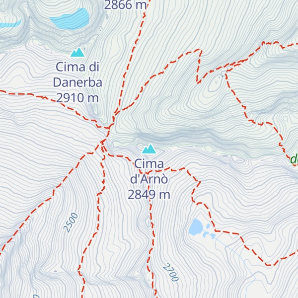 Map of Cima d'Arnò