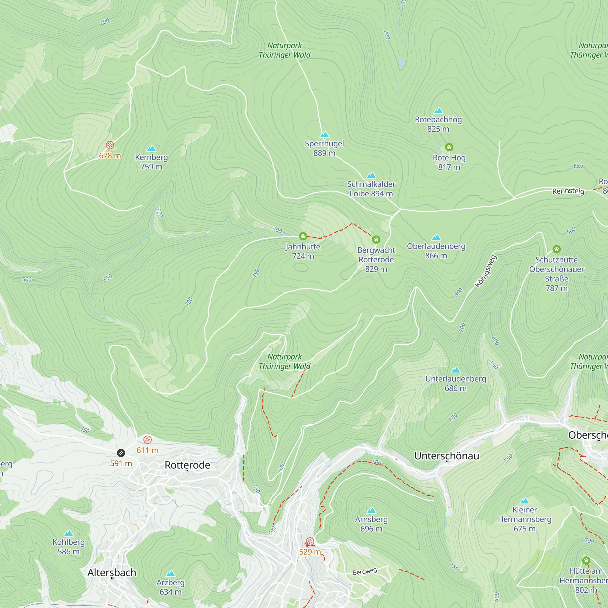 Hütte an der Silberwiese map