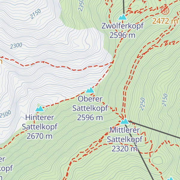 Map of Oberer Sattelkopf