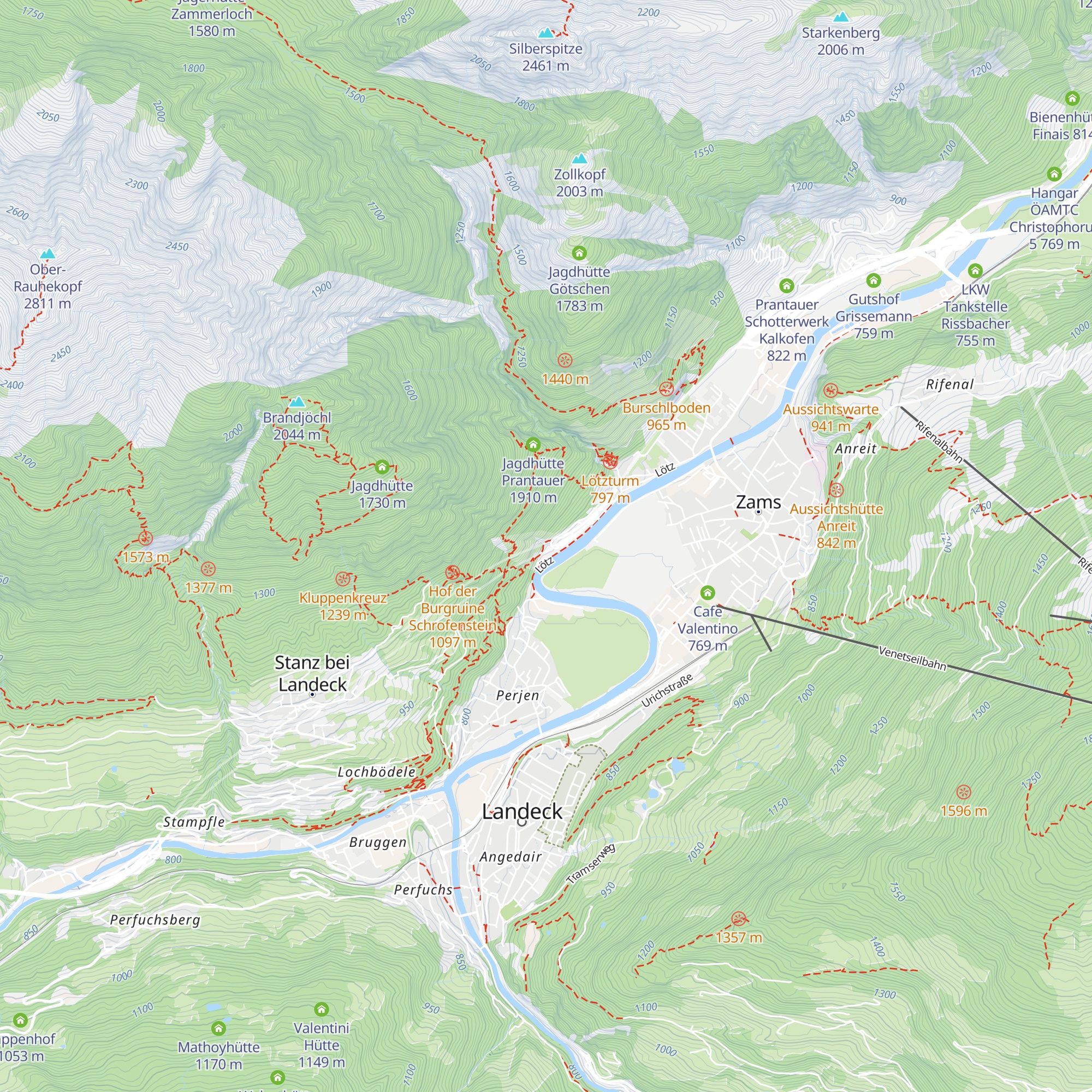 Betriebsgebäude Perjentunnel map