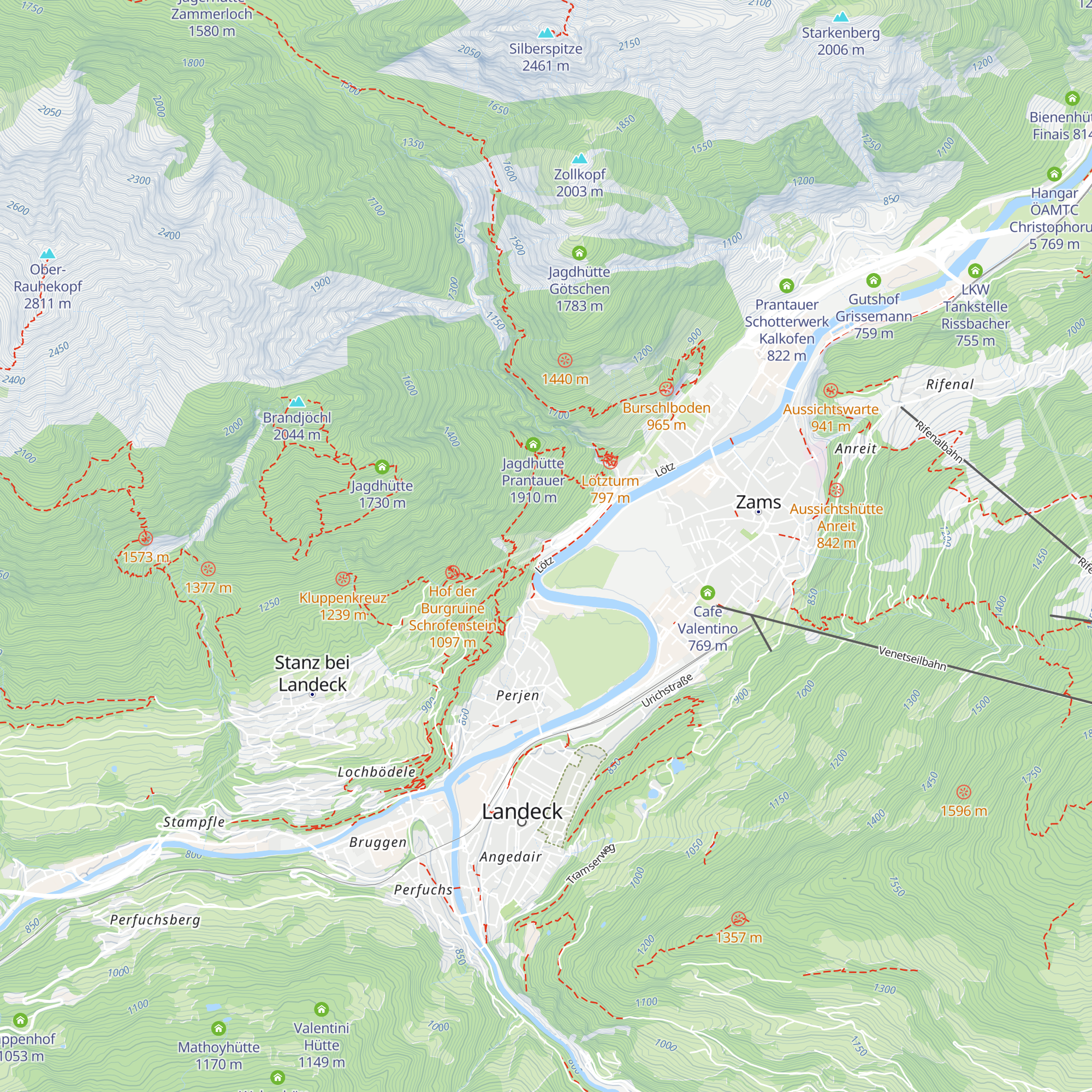 Betriebsgebäude Perjentunnel map
