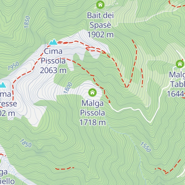 Map of Malga Pissola