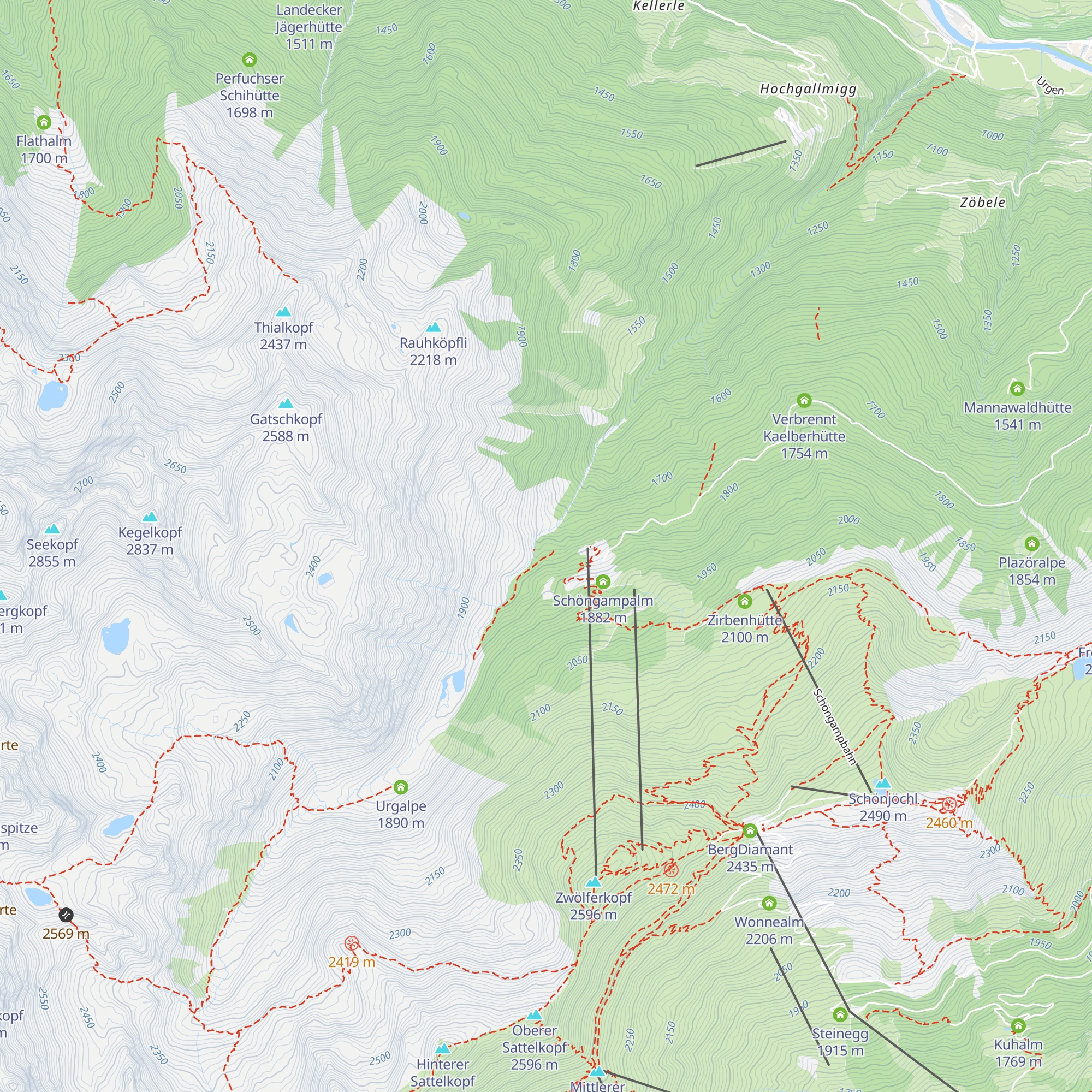 Landecker Skihütte map