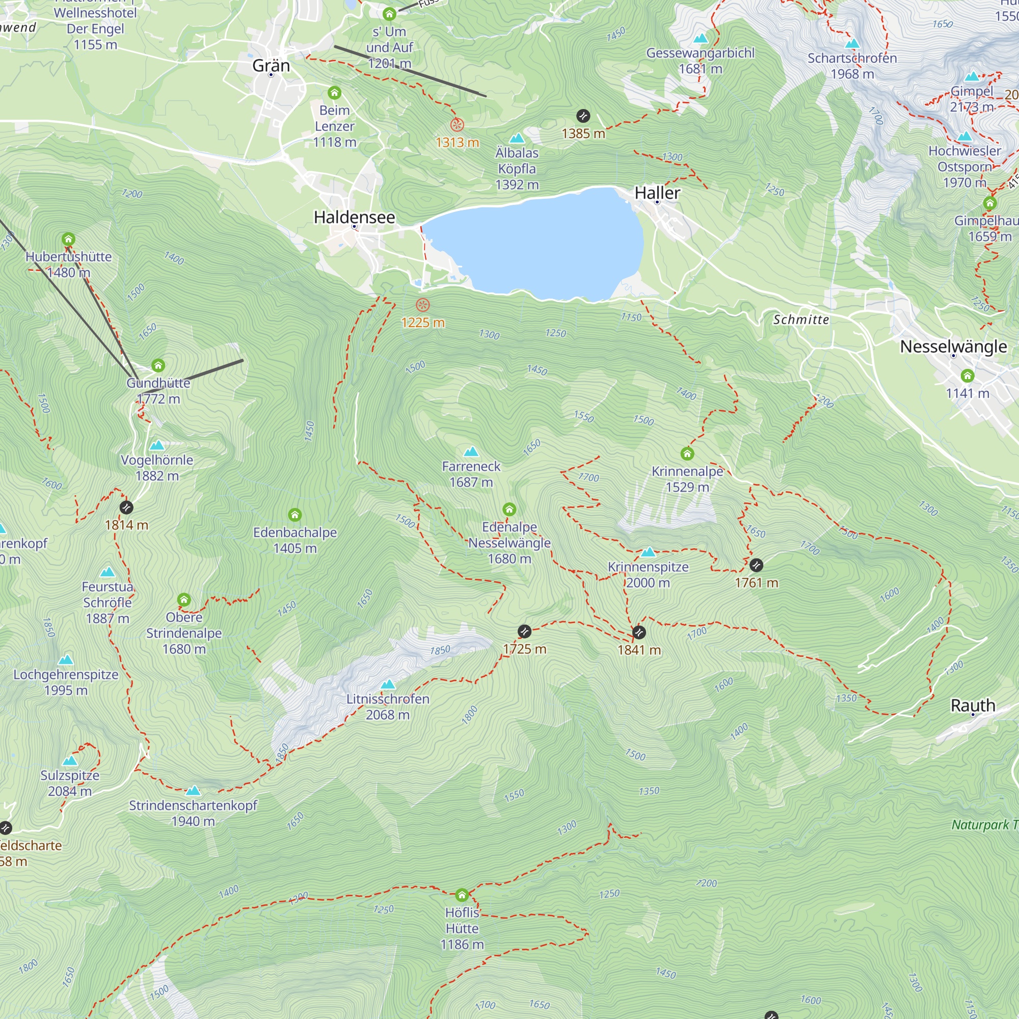 Edenalpe Nesselwängle map
