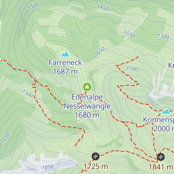 Map of Edenalpe Nesselwängle