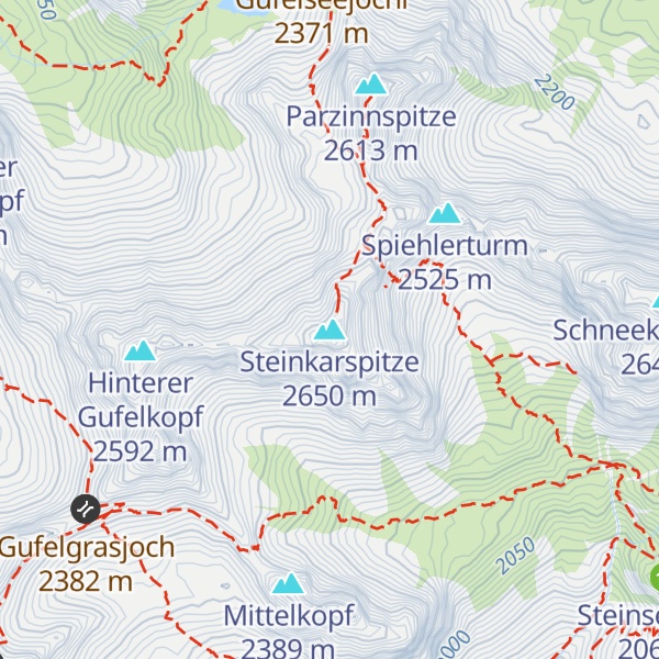 Map of Steinkarspitze