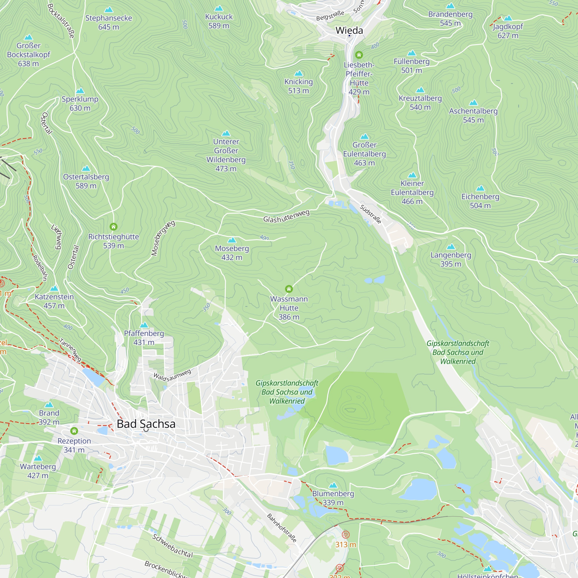 Wassmann Hütte map