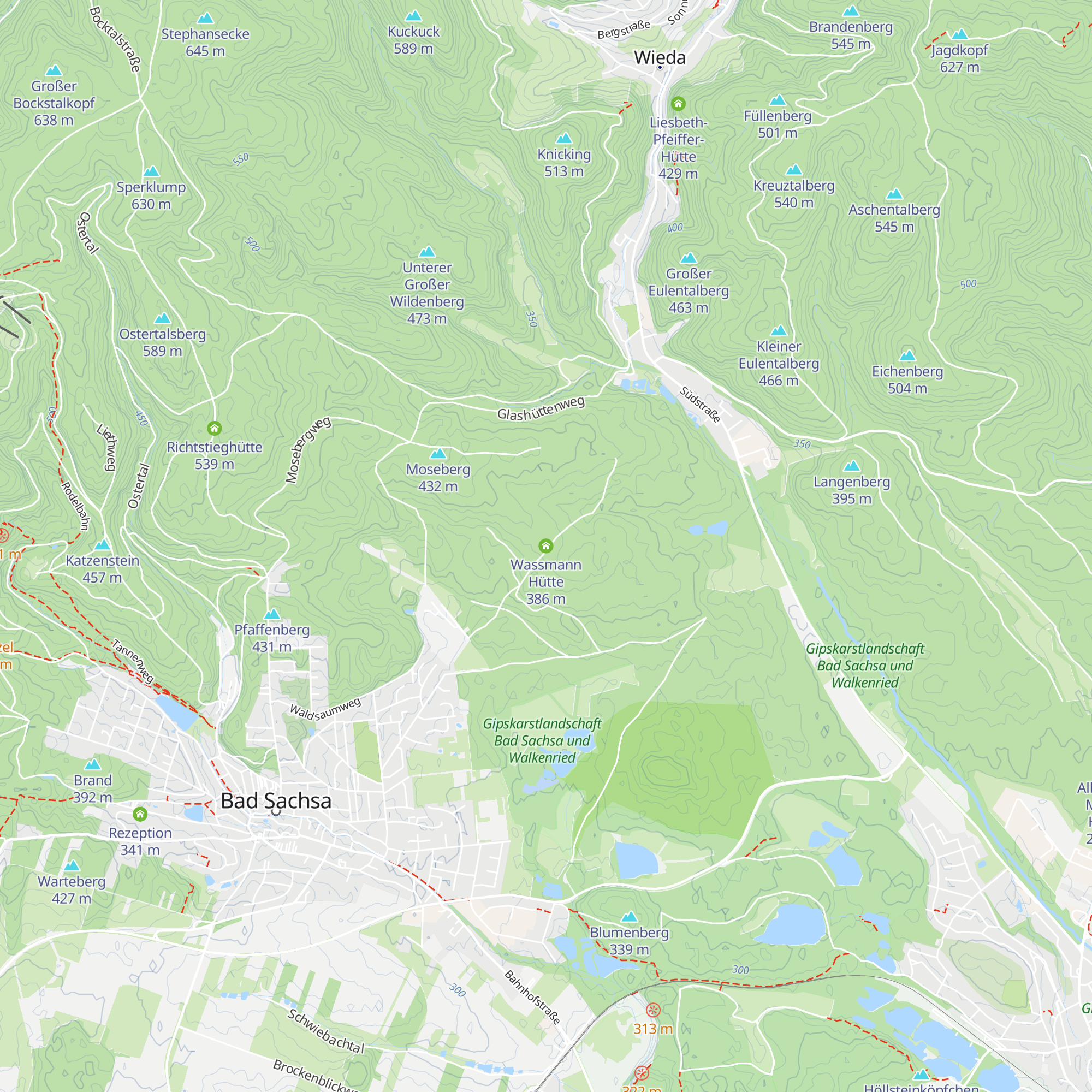 Wassmann Hütte map