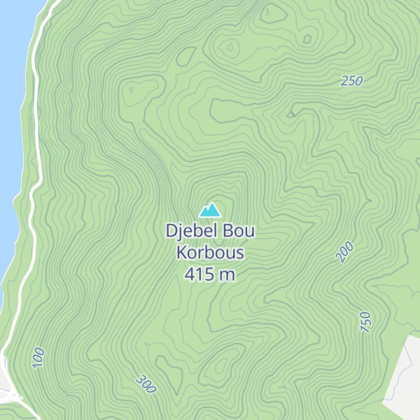 Map of Djebel Bou Korbous