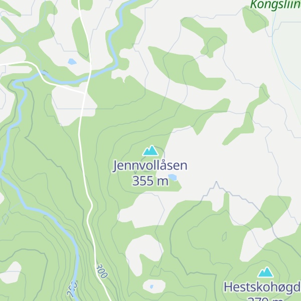 Map of Jennvollåsen