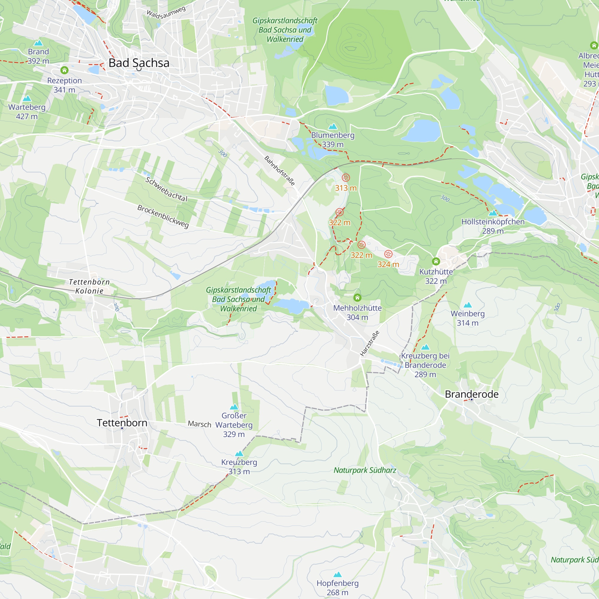 Kranichteichhütte map