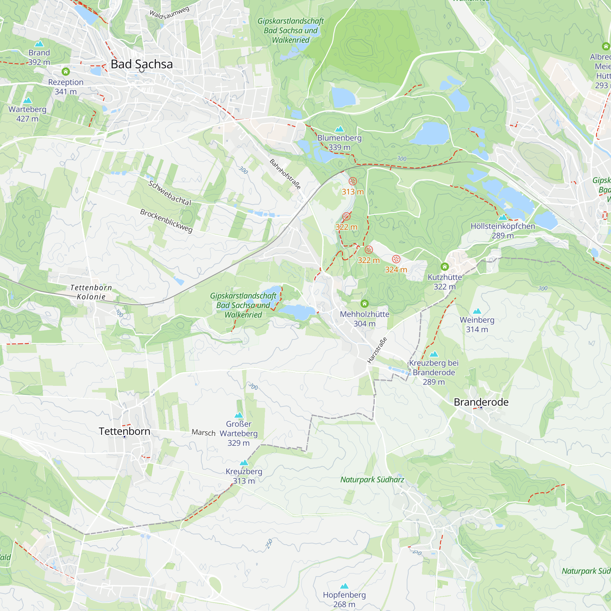 Kranichteichhütte map