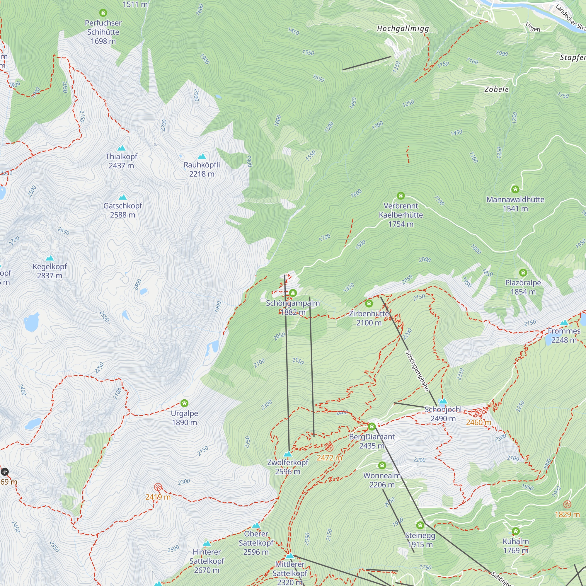 Schöngampalm map