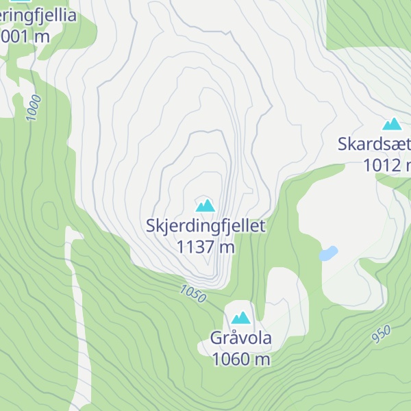 Map of Skjerdingfjellet