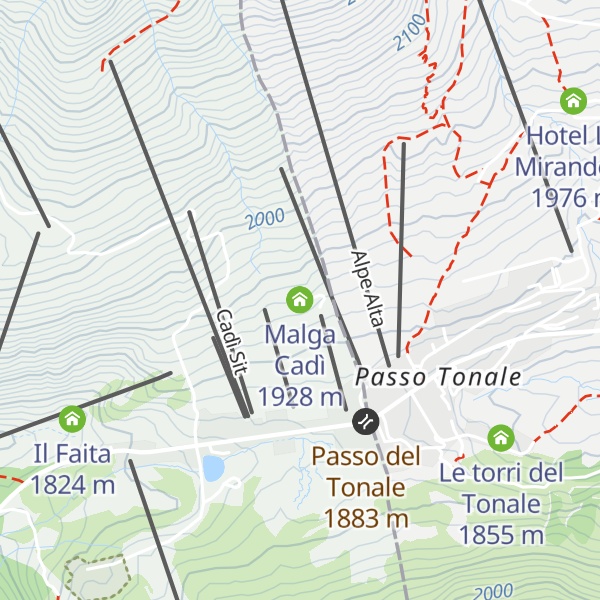 Map of Malga Cadì