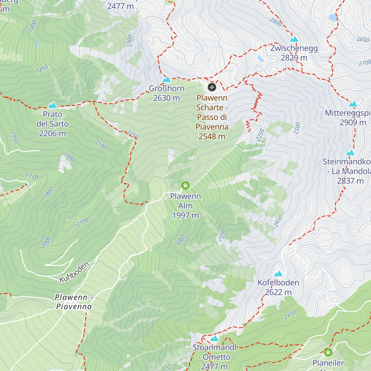 Plawenn Alm map