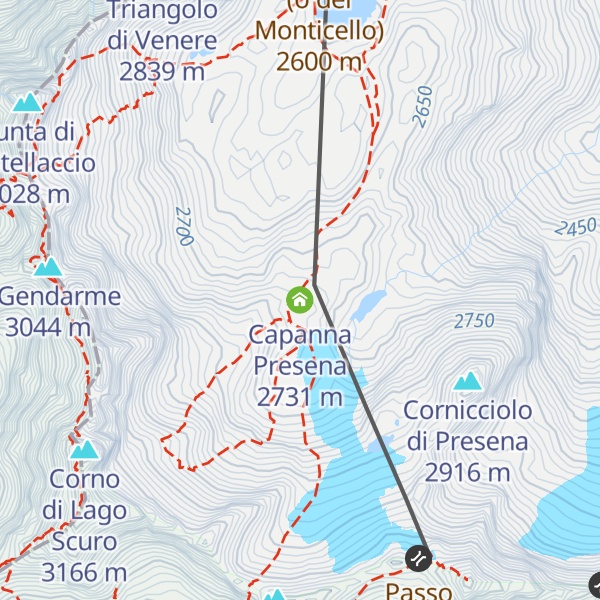Map of Capanna Presena