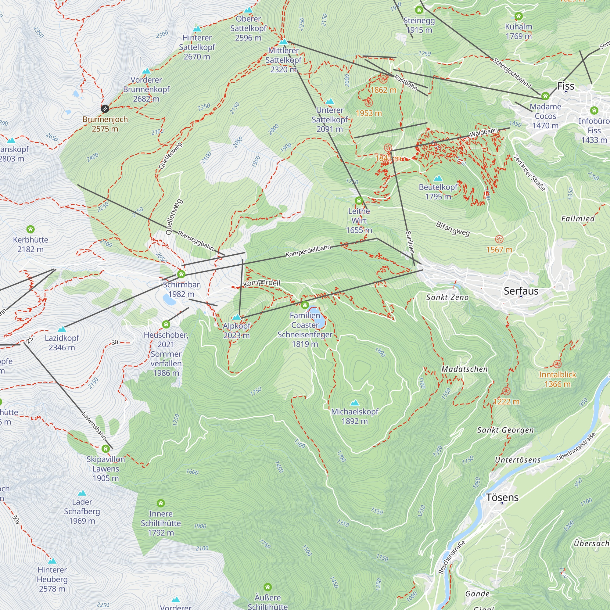 Familien Coaster Schneisenfeger map