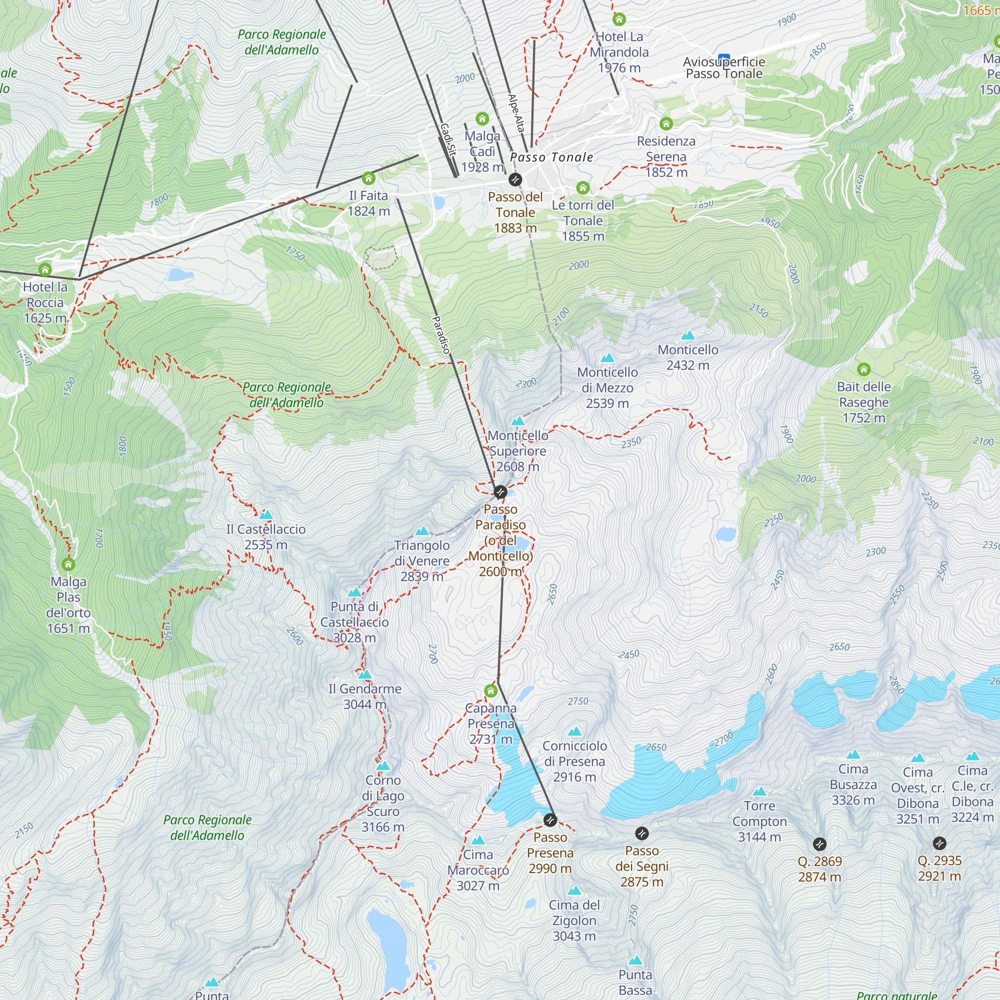 Rifugio Passo Paradiso map