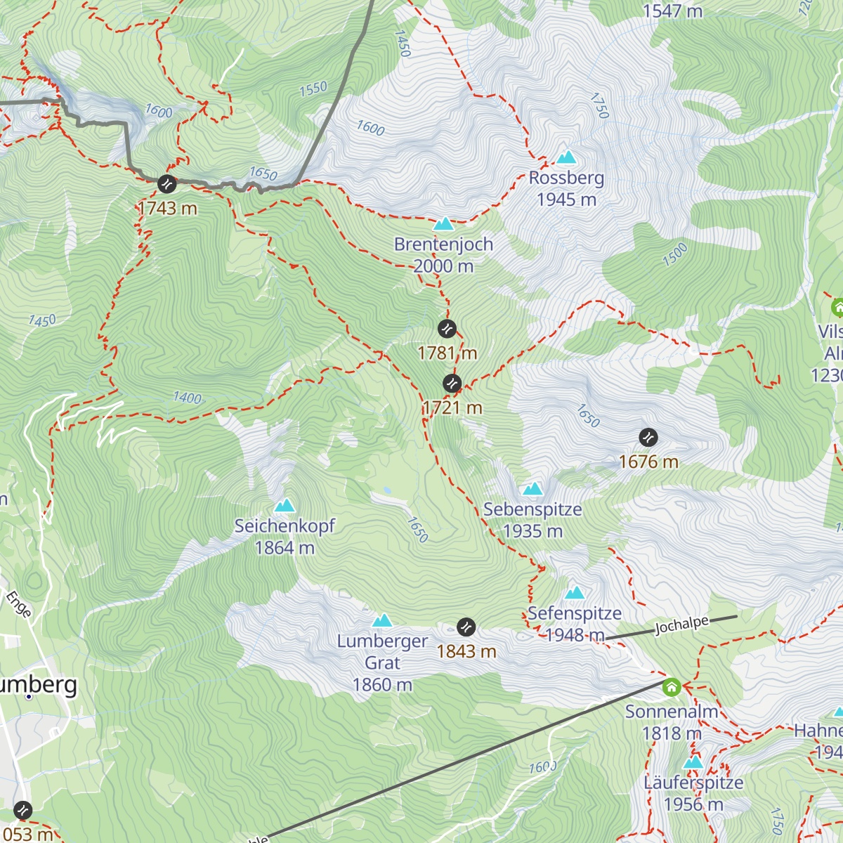 Sebenalpe map