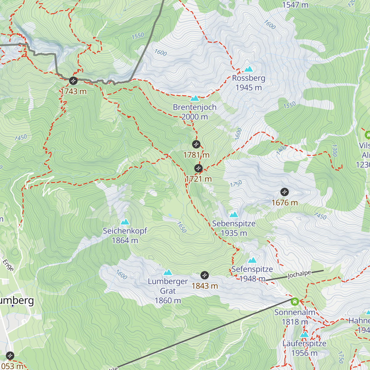Sebenalpe map