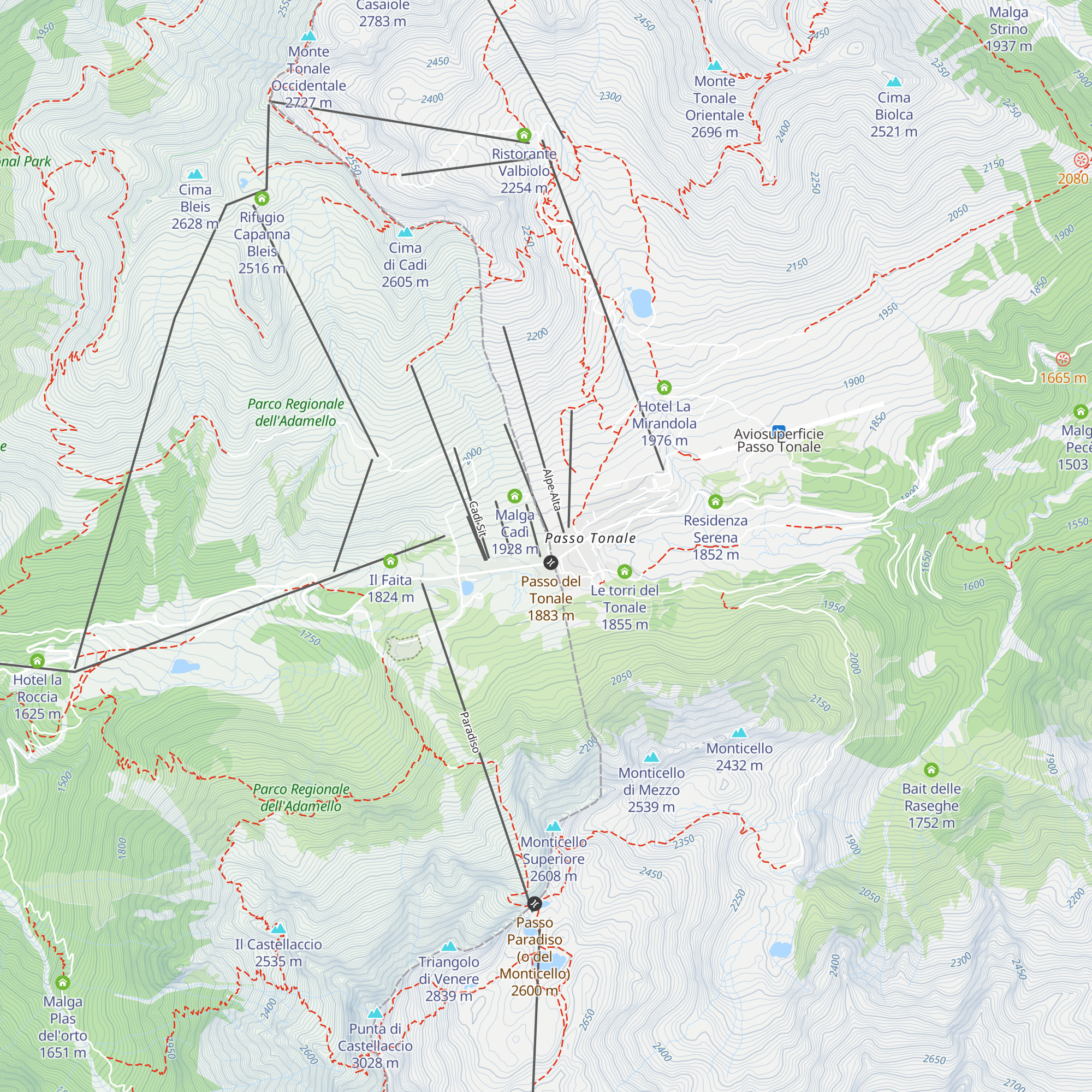 La Baracca Skibar map