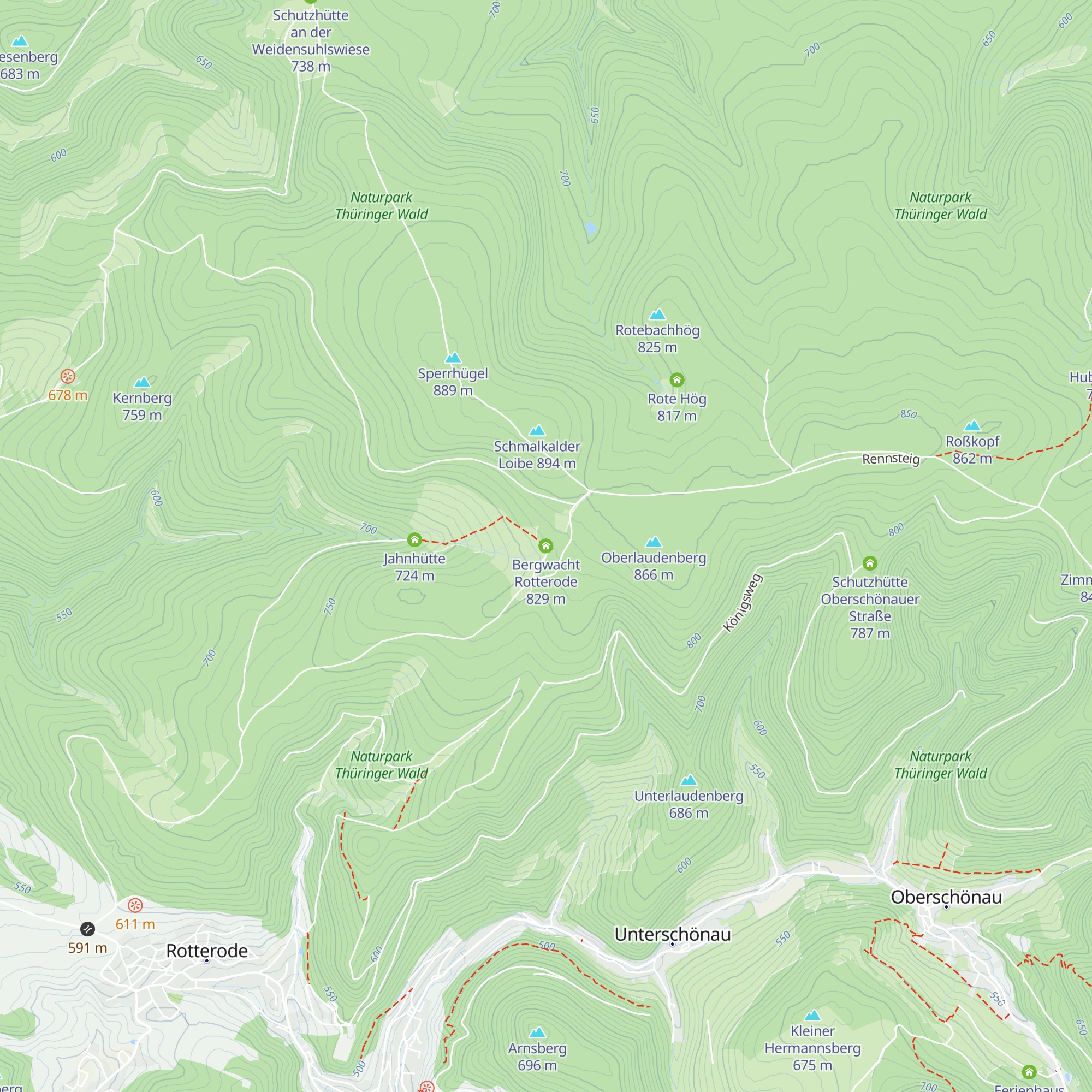 Bergwacht Rotterode map