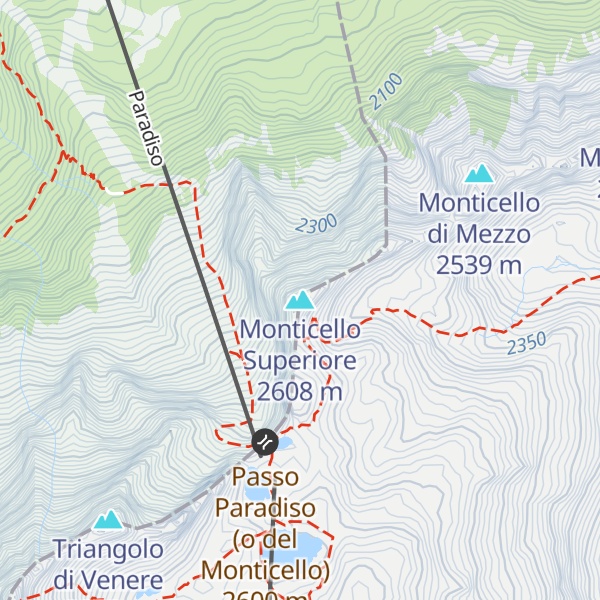 Map of Monticello Superiore