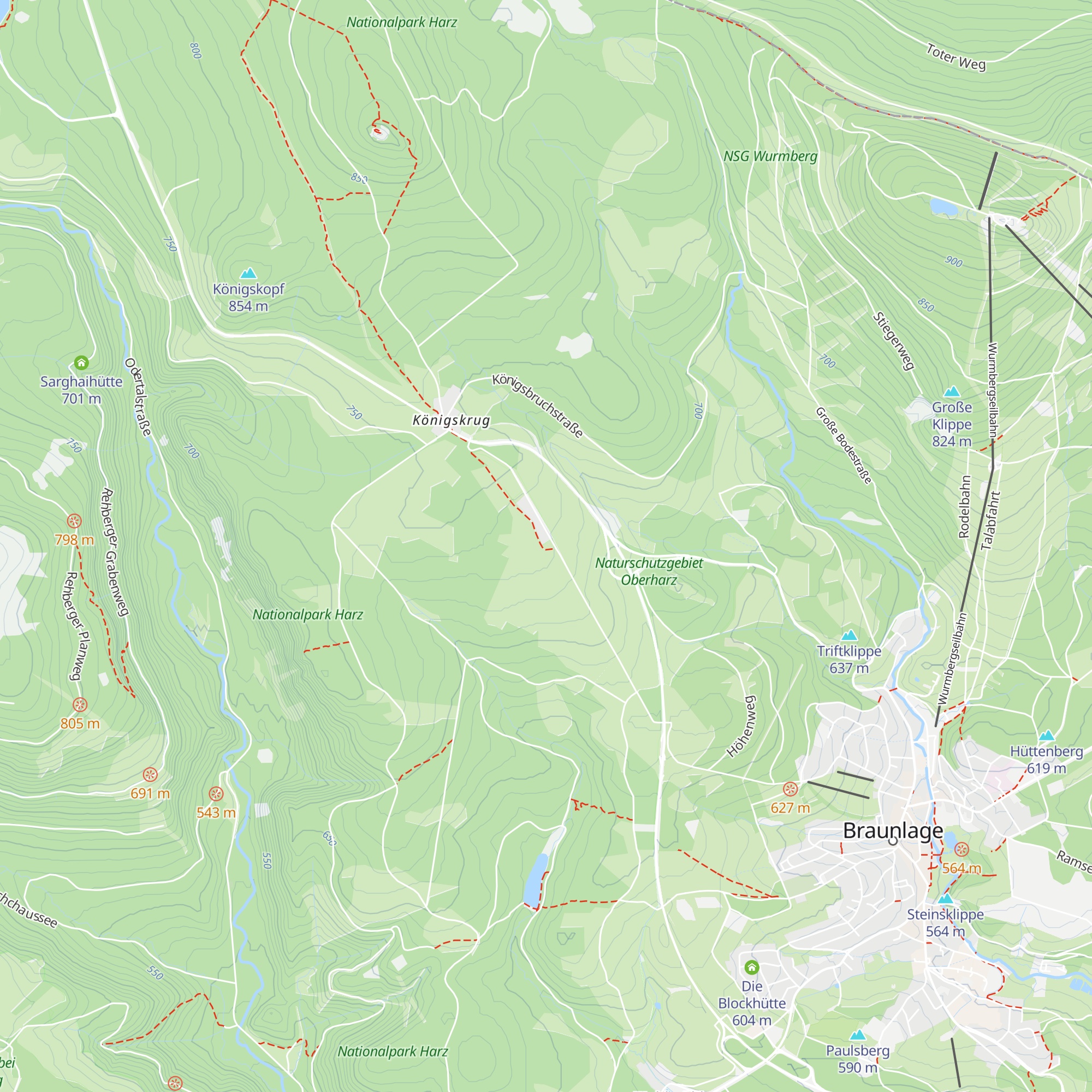 Hütte der Kurverwaltung Braunlage map