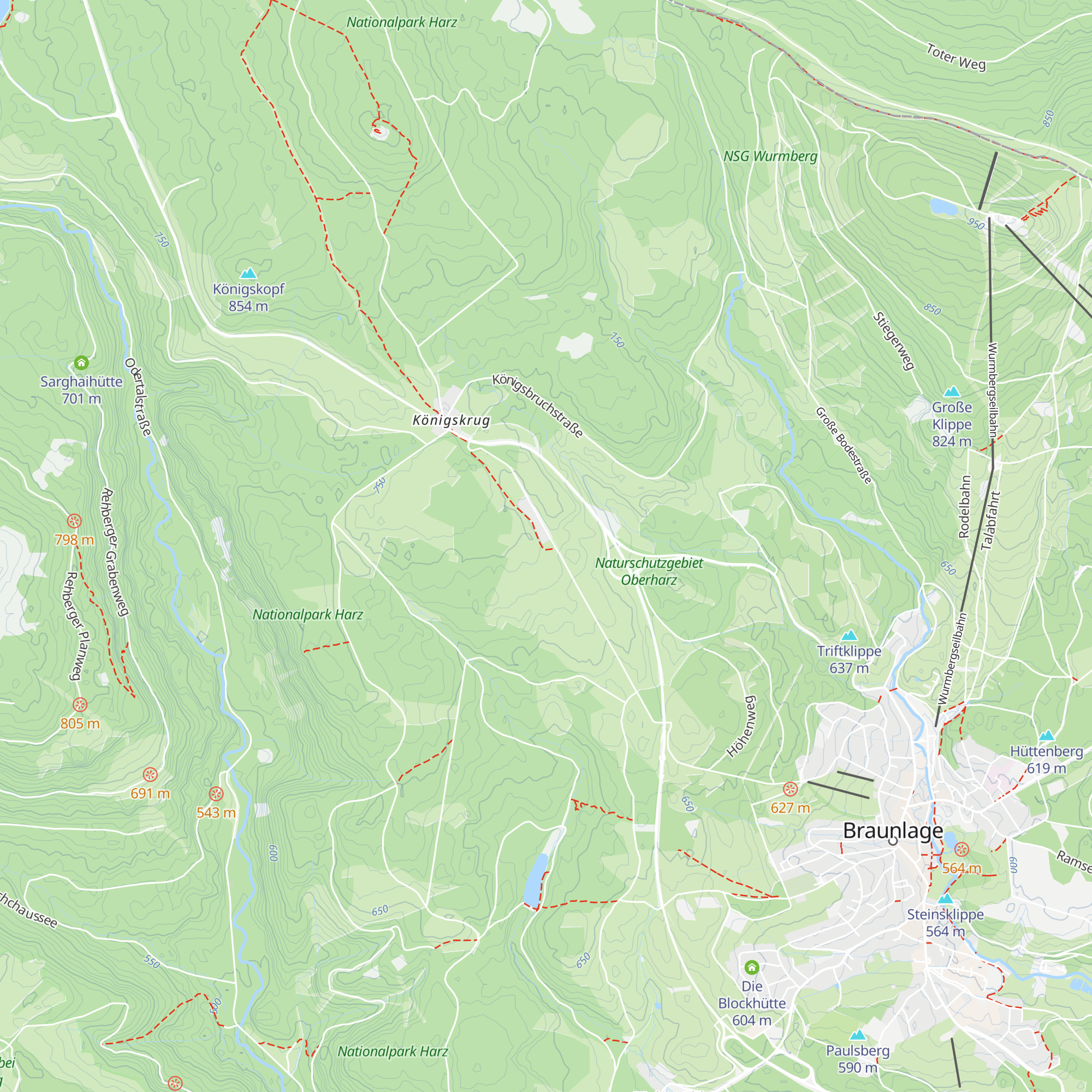 Hütte der Kurverwaltung Braunlage map