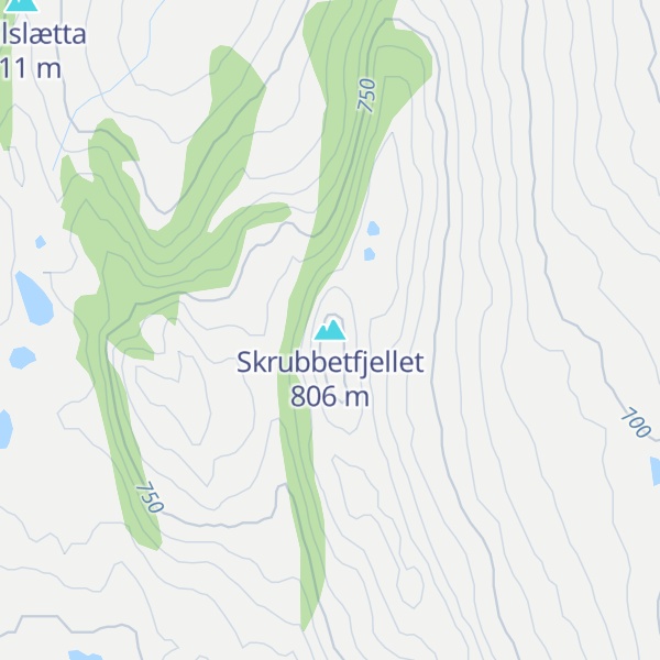 Map of Skrubbetfjellet