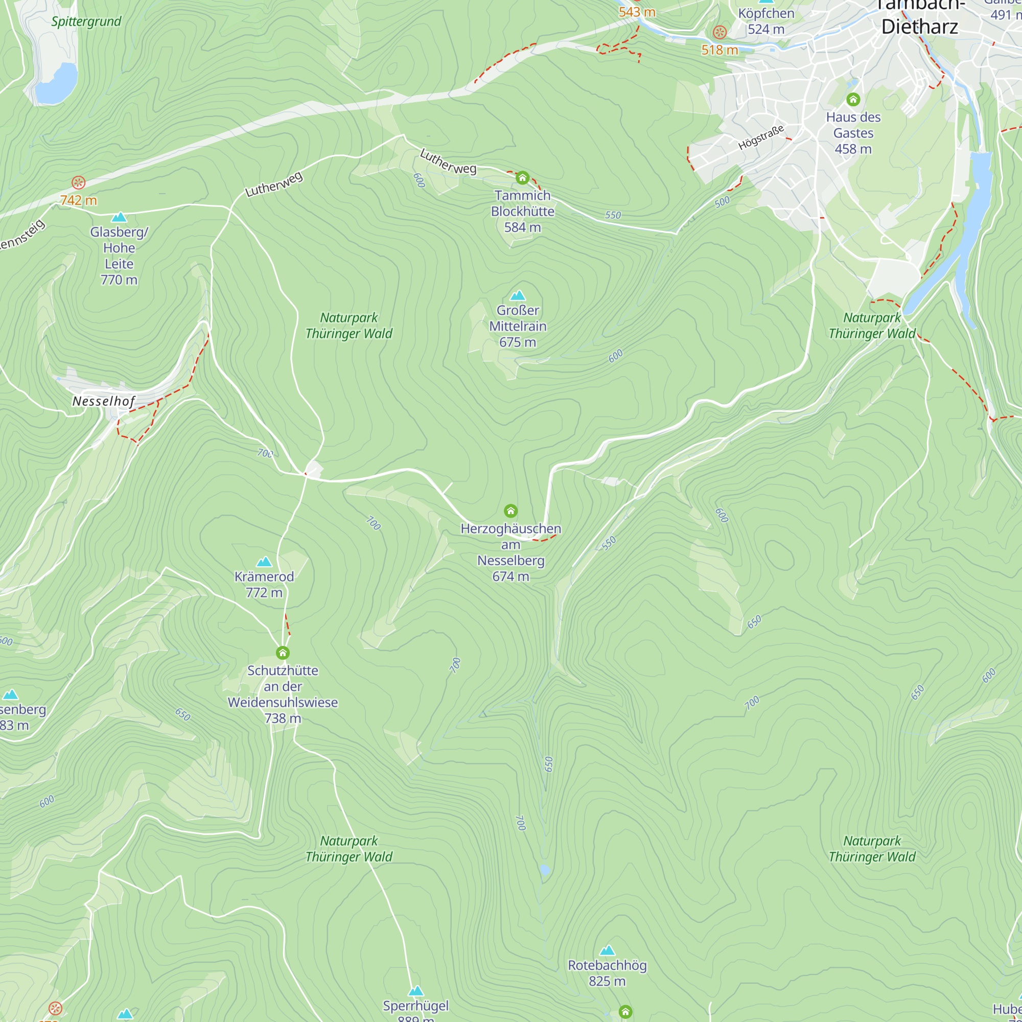 Herzoghäuschen am Nesselberg map