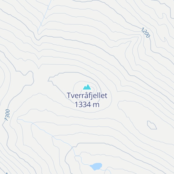 Map of Tverråfjellet