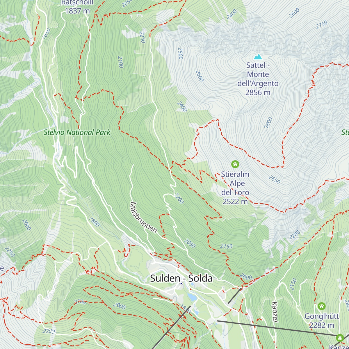 Kälberalm - Malga dei vitelli map