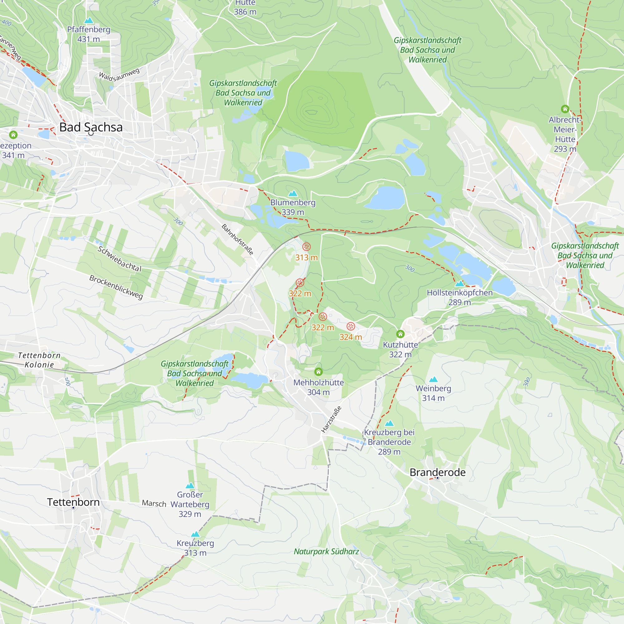 Sachsensteinhütte map
