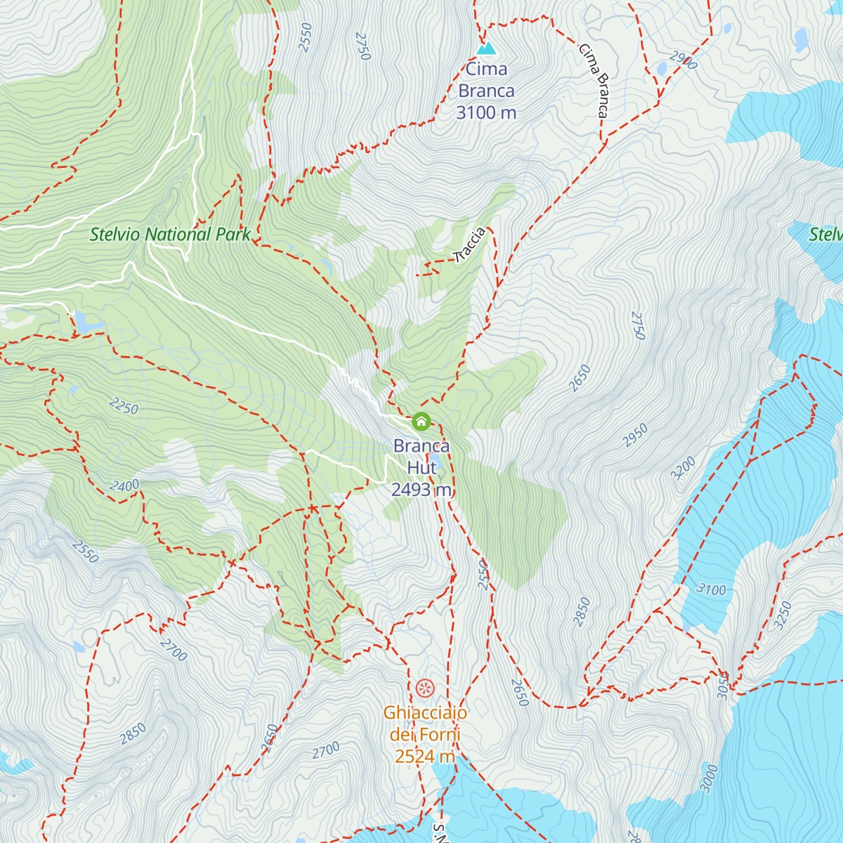 Branca Hut map