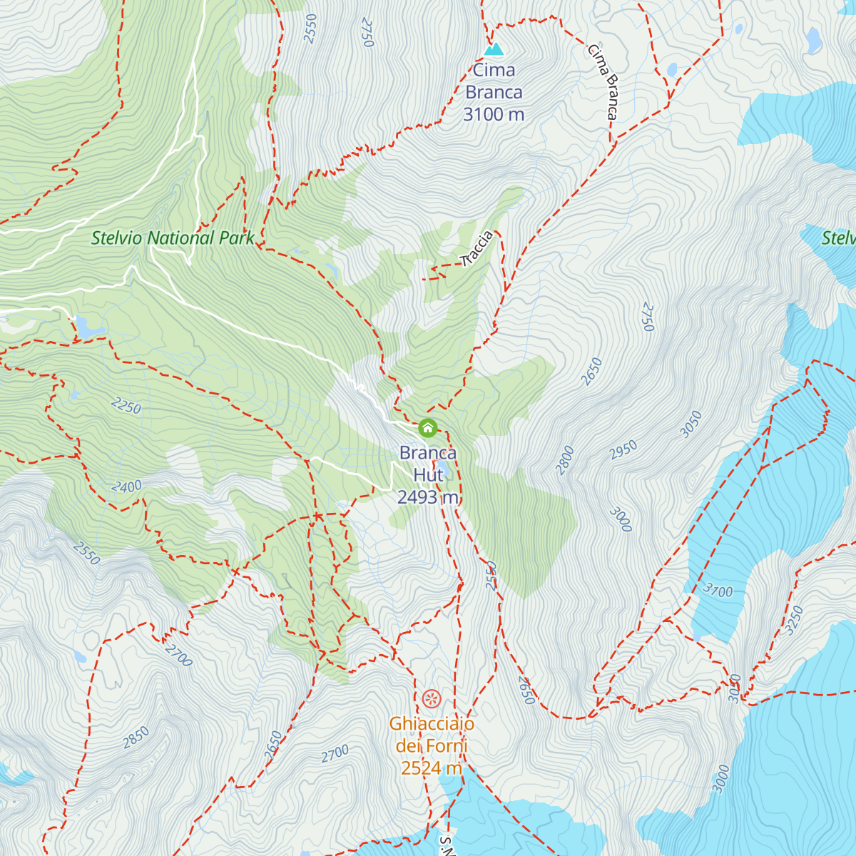Branca Hut map