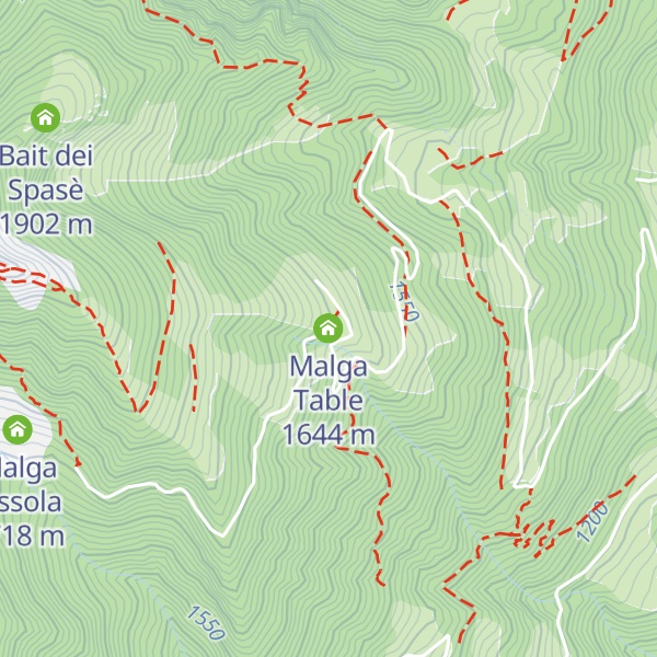 Map of Malga Table